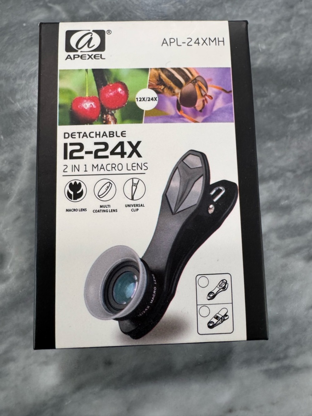 Apex 24X Macro Lens Kit - Black & White Packaging